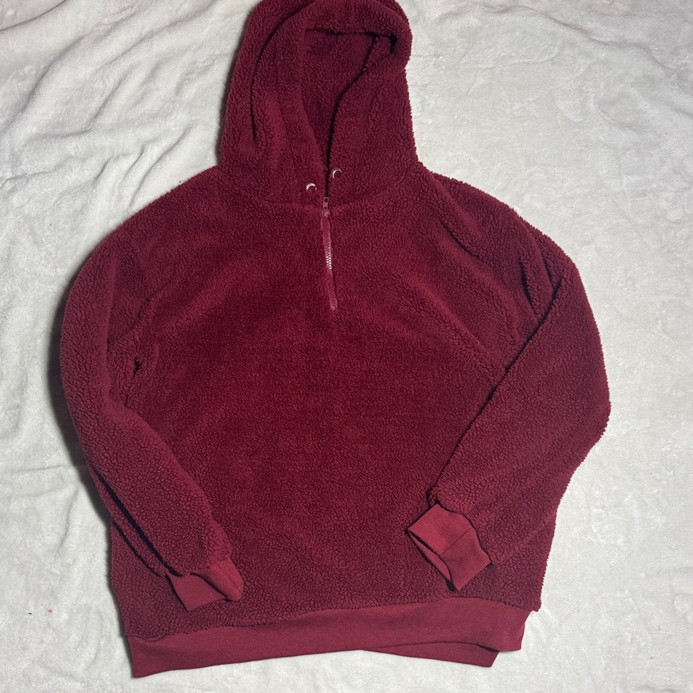 Men's Burgundy Hoodie Sweater